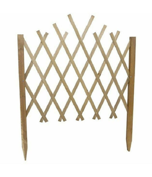 Traliccio Legno Rete Estensibile Naturale Rampicanti Staccionata 117x65cm 219841         