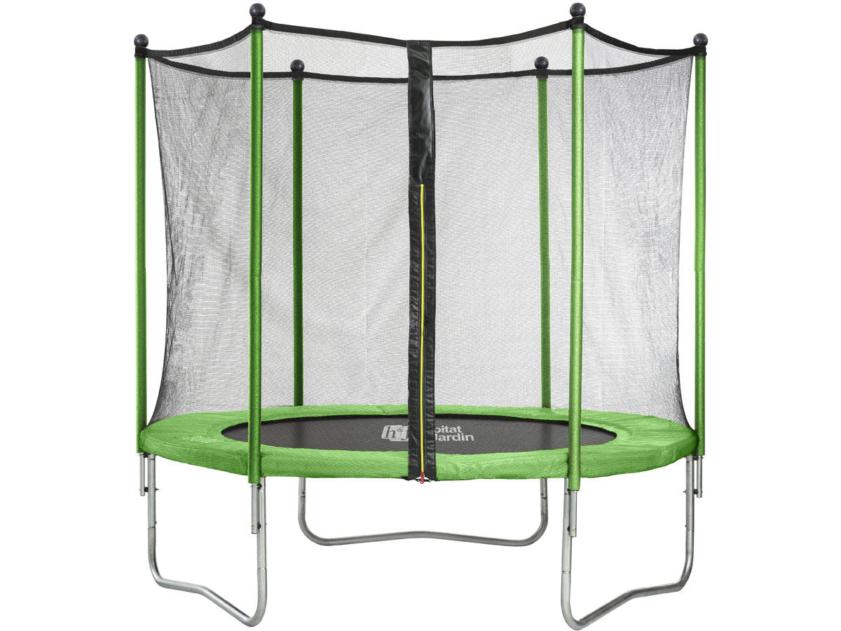 Trampolino tappeto elastico YOOPI - Ø2.44 m - con rete, scala e telone