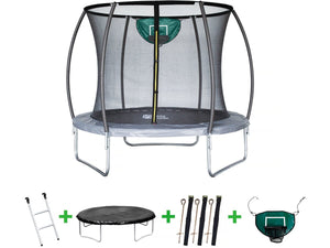 Trampolino con rete da interno "jumper" - Ø 4,88 m - Grigio