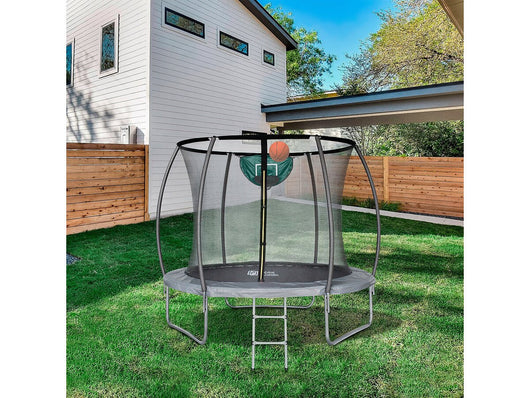 Trampoline avec filet intérieur "jumper" - Ø 4,60 m - Gris