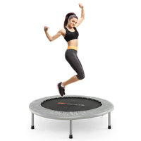 Trampolino pieghevole per bambini con carico massimo 150kg, Mini trampolino portatile per interno Argento-Trampolini