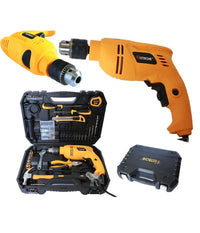 Trapano A Percussione 600w Con Valigia 101 Accessori Mandrino 13mm 0-2700min Rpm         