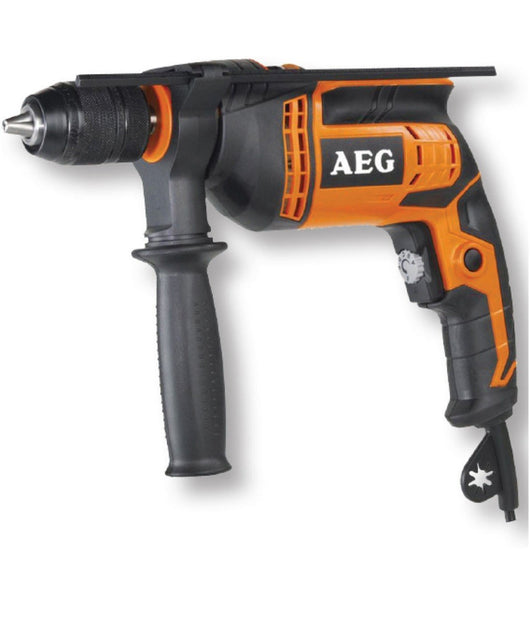 Trapano A Percussione Aeg Sbe 600r 600w Mandrino Autoserrante In Metallo Da 13mm         