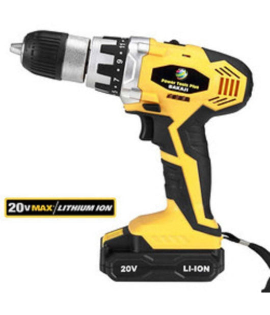 Trapano Avvitatore A Batteria A Litio 20v Cordless Mandrino 13 Mm Luce Led Work         