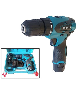 Trapano Avvitatore A Batteria A Litio Valigetta 14.4v Cordless Doppia Batteria         