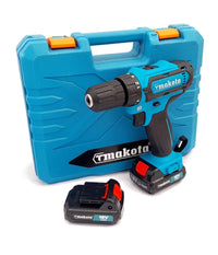 Trapano Avvitatore A Doppia Batteria Litio 18v 2ah Valigia 24 Accessori Tm331d         