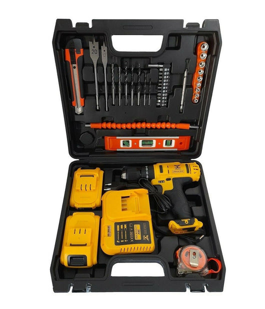 Trapano Avvitatore A Percussione Doppia Batteria Litio 26v Valigia 35 Accessori         