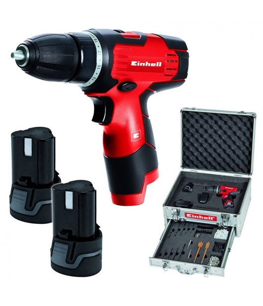 Trapano Avvitatore Con Doppia Batteria Litio Accessori Einhell Th-cd 12-2 Li Kit         