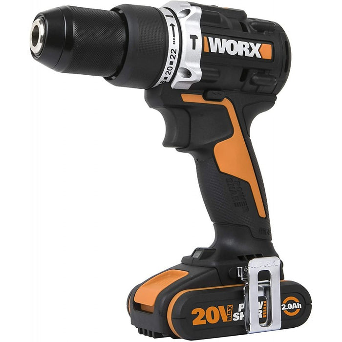 Trapano Avvitatore con Percussione Batteria da 4,0Ah Worx Wx352.1