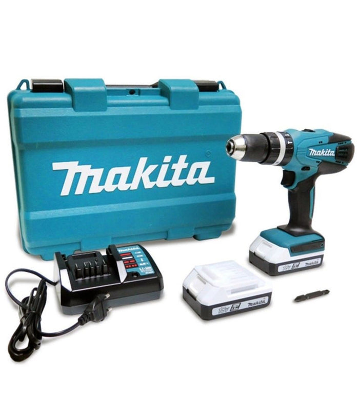 Trapano Avvitatore Con Percussione Makita Hp457dwe A Batterie 18v A Litio 1,5ah         