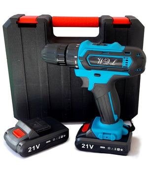 Trapano Avvitatore Cordless A Batteria Litio 21v Doppia Batteria + Valigia 02036         