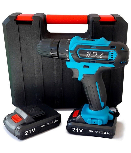 Trapano Avvitatore Cordless A Batteria Litio 21v Doppia Batteria + Valigia 02036         