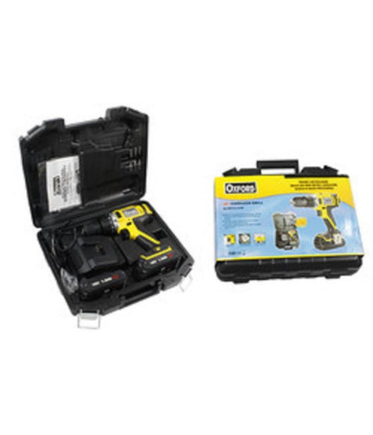 Trapano Avvitatore Cordless Doppia Batteria A Litio 18v Led Indicatore Batteria         