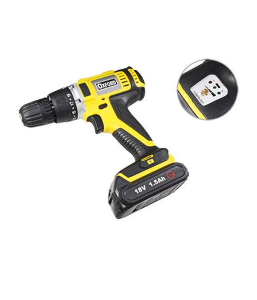 Trapano Avvitatore Cordless Doppia Batteria A Litio 18v Led Indicatore Batteria         