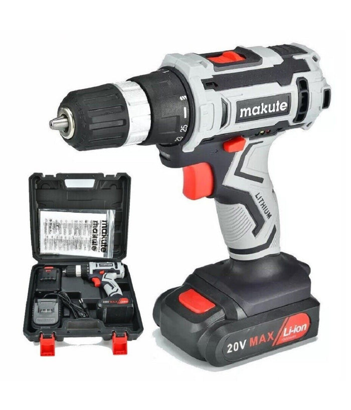 Trapano Avvitatore Doppia Batteria A Litio 20v Coppia 30nm + Valigia Cd027         