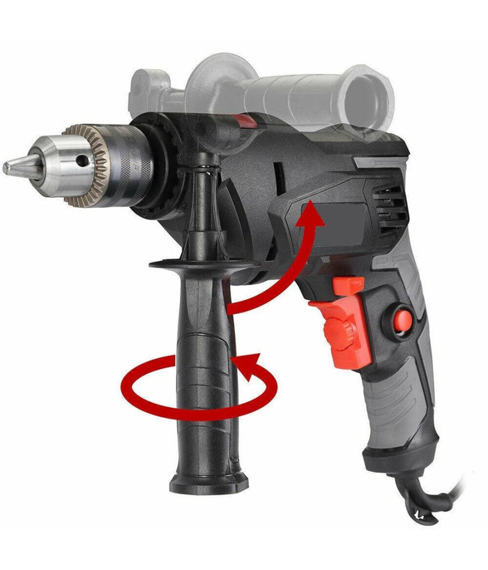 Trapano Elettrico A Percussione 710w Velocita Regolabile 3000rpm Mandrino 13 Mm         