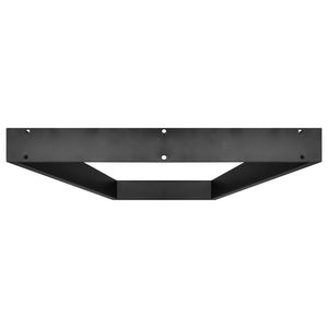 TRAPEZOID - Set di 2 piedi per tavolo in acciaio polverizzato con forma trapezoidale. Colore nero. Altezza da terra 71cm