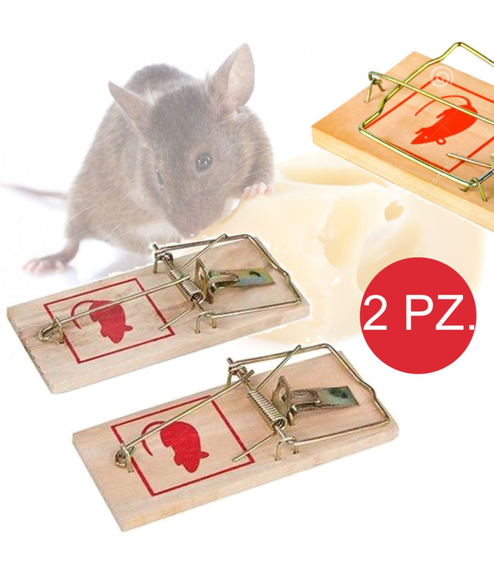 Trappola Per Topi Topolini Classica Rapida Ed Efficace 2 Pezzi Tradizionale         
