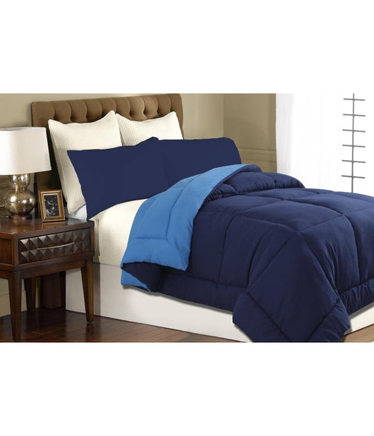 Trapunta Double Face Matrimoniale 2 Piazze Azzurro Doppia 300gr Anallergico         