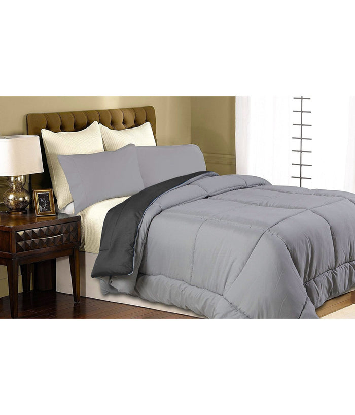 Trapunta Double Face Matrimoniale 2 Piazze Grigio Doppia 300gr Anallergico         