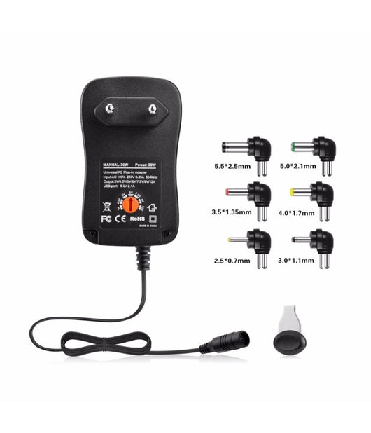 Trasformatore Alimentatore Universale 500ma 5 A 12v 8 Adattatori Potenza 45w Usb         