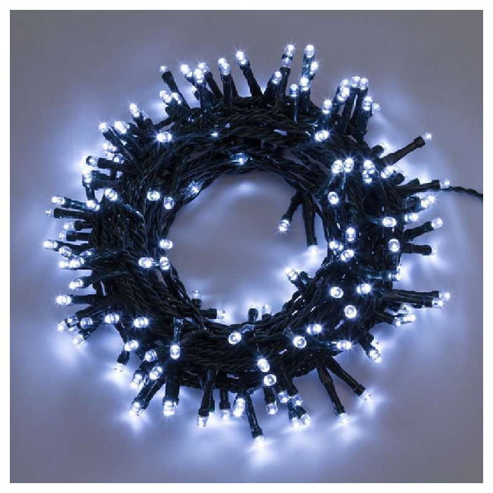 Catena Minilucciole 500 Led luce Bianca 22 Metri 8 Giochi Luce Lotti