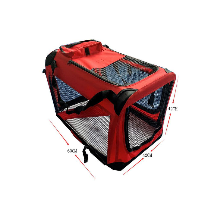 Gabbia trasportino borsa per cani gatti pieghevole animali cuccioli da trasporto medio