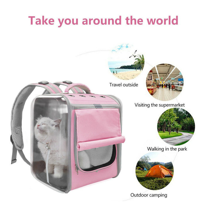 Trade Shop - Trasportino A Zaino Gatto Borsa Zaino Impermeabile Trasporto Viaggio Per Cane -