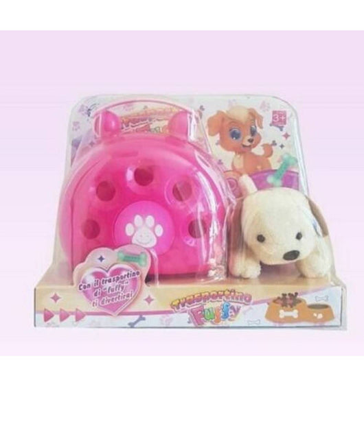 Trasportino Fuffy Cane Cagnolino Trasporto Giocattolo Gioco Bambina         