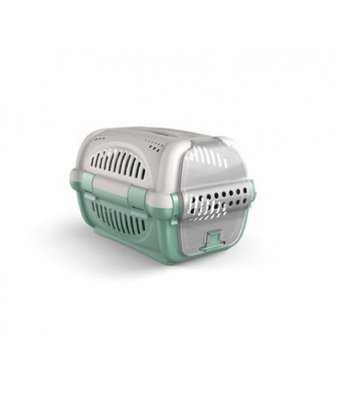 Trasportino In Plastica Modello Rhino Per Cani E Gatti Da Viaggio 51x34,5x33 Cm         