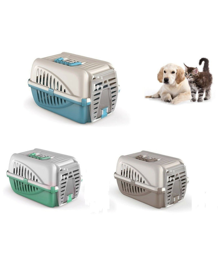 Trasportino In Plastica Per Animali Panzer Made In Italy 50 X 33 X 21 Cm         