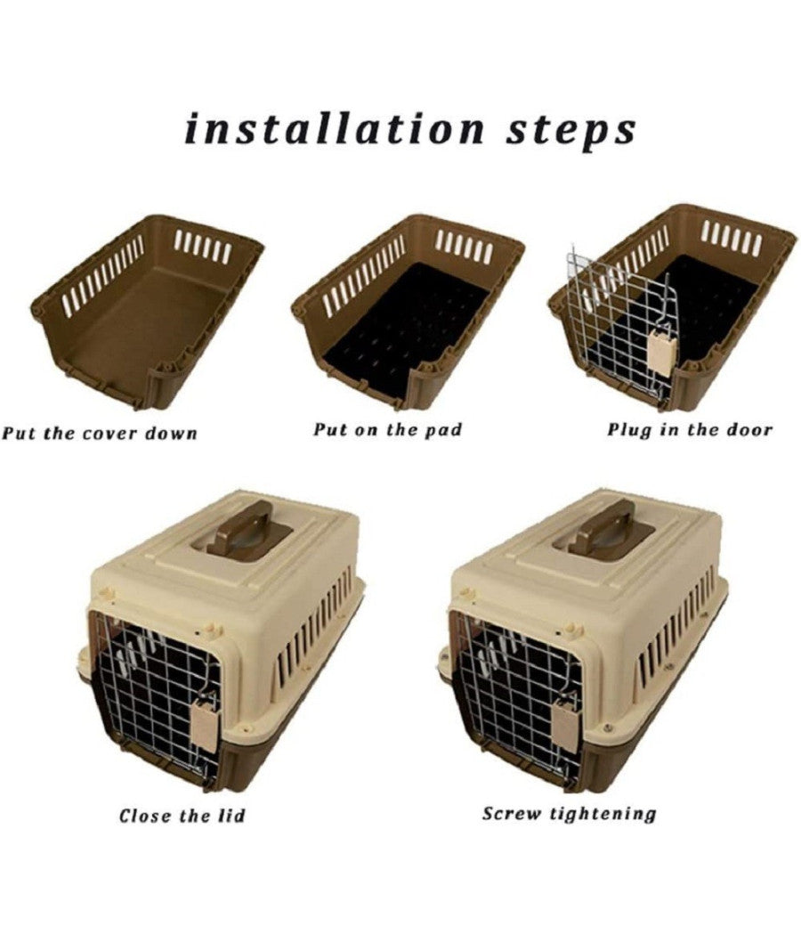 Trasportino Per Animali Gatto Cane Borsa Viaggi Portatile Traspirante 81x60x59cm         