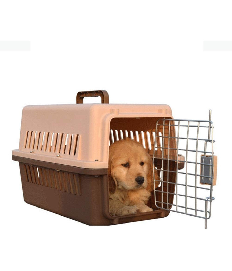 Trasportino Per Animali Gatto Cane Borsa Viaggi Portatile Traspirante 81x60x59cm         