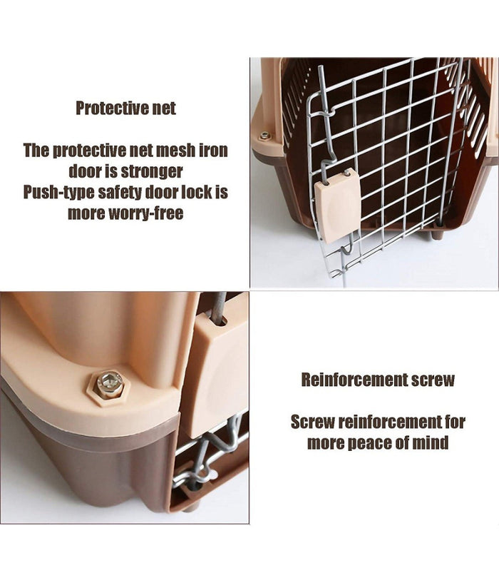 Trasportino Per Animali Trasporto Gatti Cani Gabbia Viaggio Portatile 66x47x46cm         