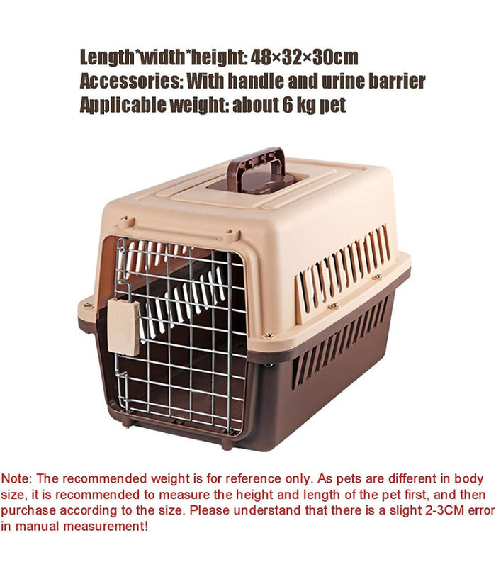 Trasportino Per Animali Trasporto Gatti Cani Gabbia Viaggio Portatile 66x47x46cm         