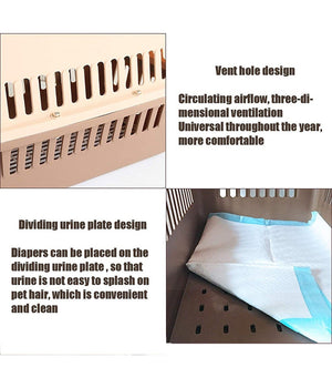 Trasportino Per Animali Trasporto Gatti Cani Gabbia Viaggio Portatile 66x47x46cm         