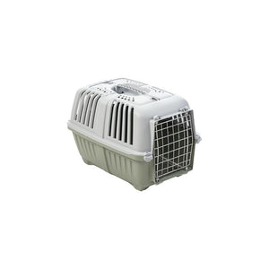 Trasportino Pratiko Metal verde 48x31x33 cm – Per cani e gatti – Viaggi sicuri e confortevoli