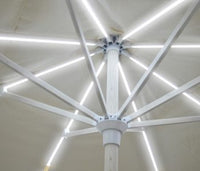 Ombrellone Trastevere ecrù - legno rovere con luci LED