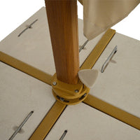 Obrellone Trastevere bianco (tela) - legno larice (palo)