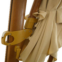 Obrellone Trastevere bianco (tela) - legno larice (palo)