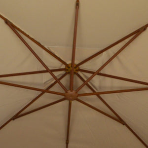 Obrellone Trastevere bianco (tela) - legno larice (palo)