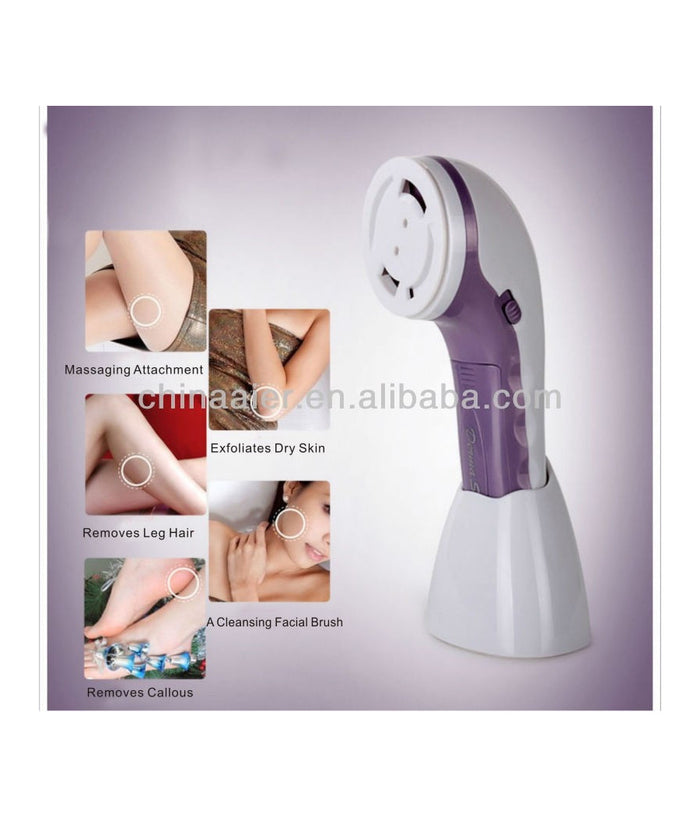 Trattamento Corpo 5 In 1 Depilatore Massaggiatore Rimuovi Calli Pulizia Viso         