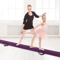 Trave da equilibrio pieghevole in schiuma per bambini adolescenti, Trave ginnastica a pavimento con maniglia Viola-Tappetini ginnastica e yoga