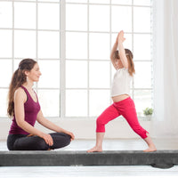 Trave da ginnastica pieghevole 210 cm con solida base di legno, Trave di equilibrio portatile con maniglie Grigio-Sbarre e travi da ginnastica