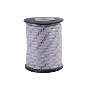 Treccia Pp mm 8 m 15 Bianca Fili Blu/Rossi