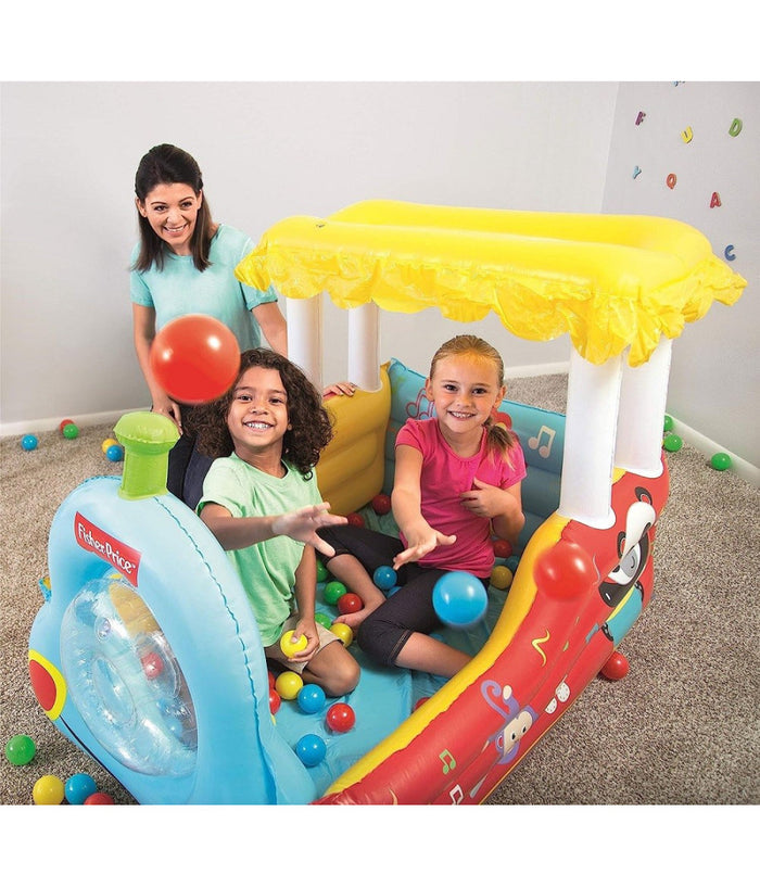 Trenino Gonfiabile Per Bambini 2 Anni+ Play Center 132x94x89cm Con Palline 93537         