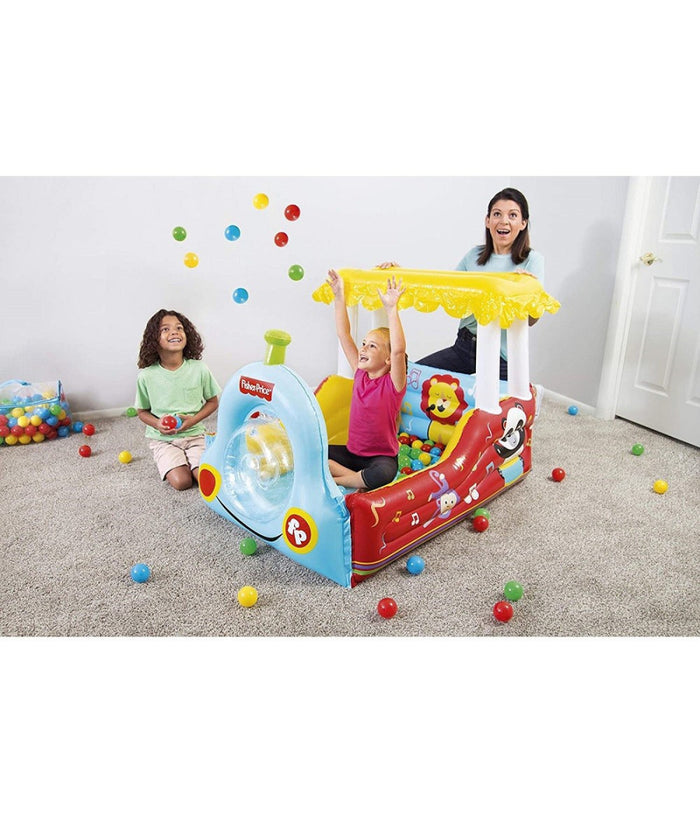 Trenino Gonfiabile Per Bambini 2 Anni+ Play Center 132x94x89cm Con Palline 93537         