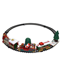 Trenino Natalizio Con Slitta Di Babbo Natale A Batteria Decorazione Base Albero         