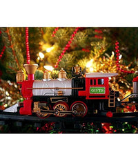 Trenino Natalizio Con Slitta Di Babbo Natale A Batteria Decorazione Base Albero         