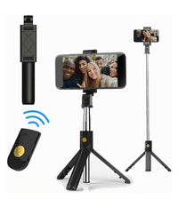 Treppiede 3in1 Selfie Stick Bluetooth Asta Estensibile Con Telecomando Portatile         